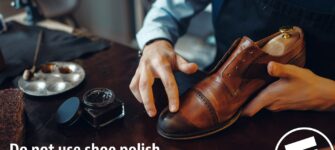 Do not use shoe polish on leather upholstery!