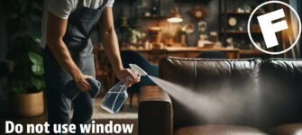 Do Not Use Window Cleaner on Leather