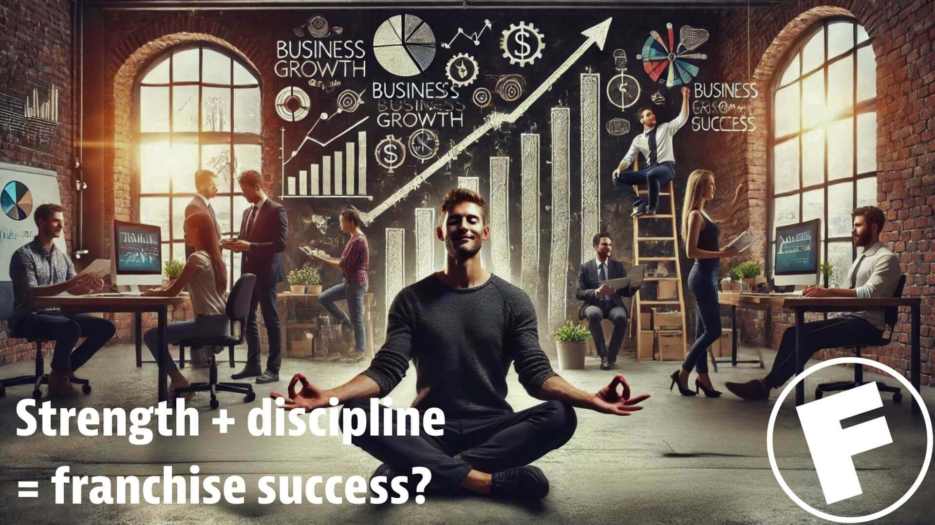 a business person meditates on what it takes to be successful