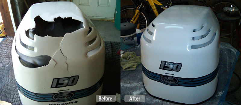 Plastic Cover for Outboard Motor Repair